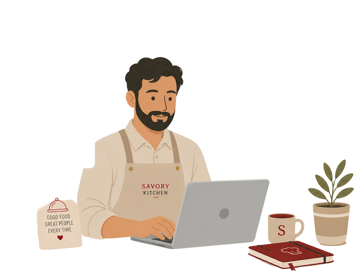 Restaurant owner onboarding onto a custom app built by Wve Labs